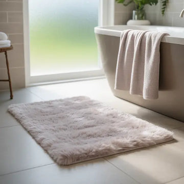 collection of bathroom mats