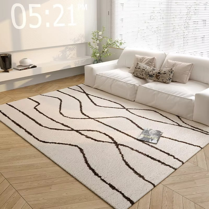 Minimalist Abstract Non-Slip Geometric Rug for Living Room